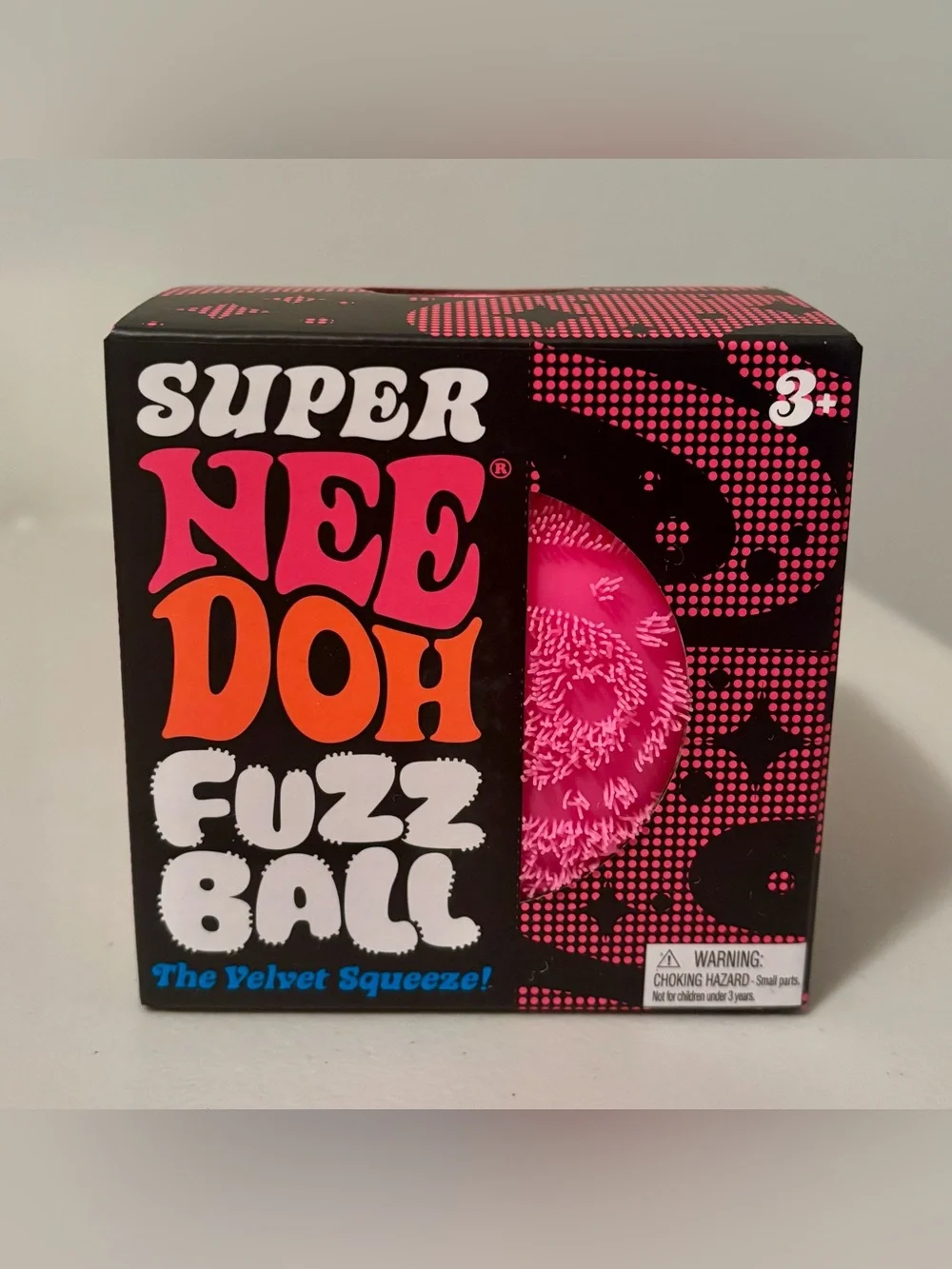 Needoh Super Fuzz Ball & Jelly Squish Pink Stress Toys
